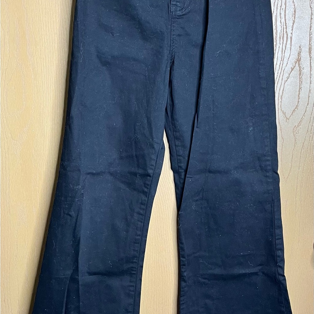 Adika Midnight Black Flared Trousers